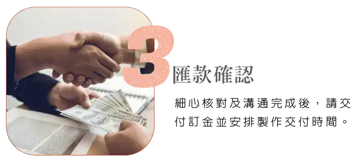 客製流程中的製作示意